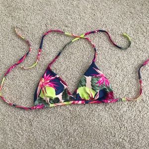 Tori Praver tropical floral bikini top